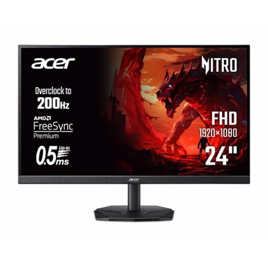 ACER Monitor Nitro KG24FX UM.QX1EE.101 / 23.8", 1920 x 1080, IPS, 200 Hz, HDMI, DP, crna